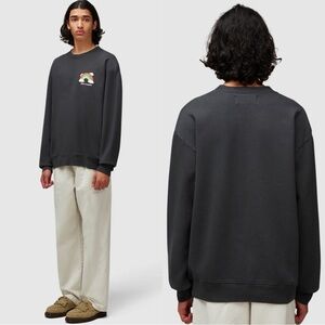 BIANCA CHANDON Men’s Vintage Black Cloudy Rainbow Sweatshirt Pullover Crew